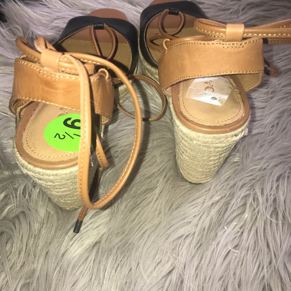 COACH Dana Espadrilles Size Black Leather - Picture 7 of 7